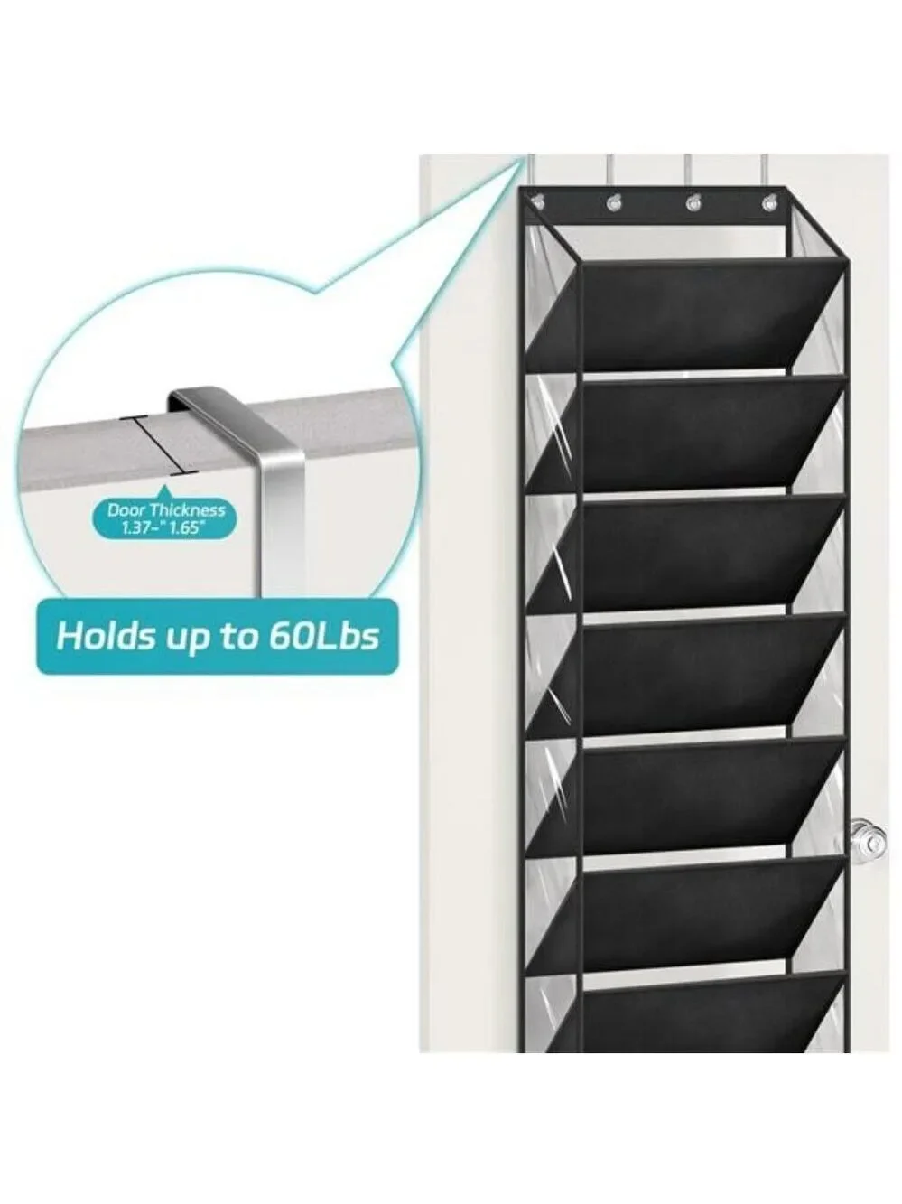 Over Door Shoe Organizer 10 Tier Hanging Rack 20 Pair Storage for Closet